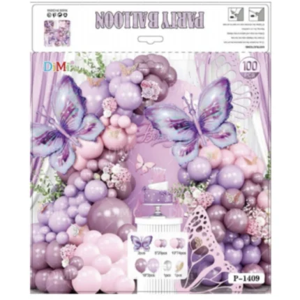 combo grande de globos de mariposas