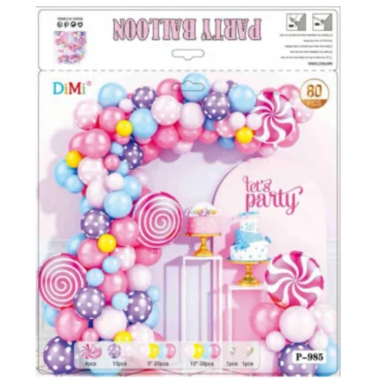 combo grande de globos de candyland