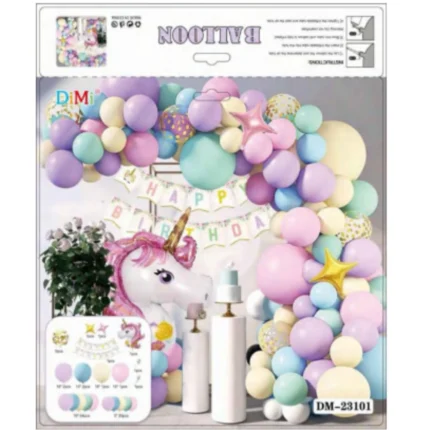 combo grande de globos de unicornio