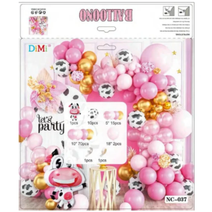 combo grande de globos de la vaca lola