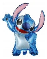 Set 5 Globos Stitch 50cm 3d + 4 Globos Metalizados De Color Azul - Imagen 2