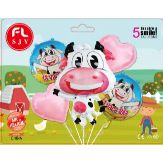 set globos de la vaca lola