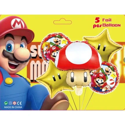 set de globos de mario - honguito