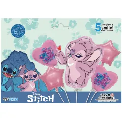 set globos stitch rosa 2