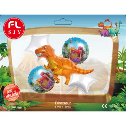 set globos de dinosaurio