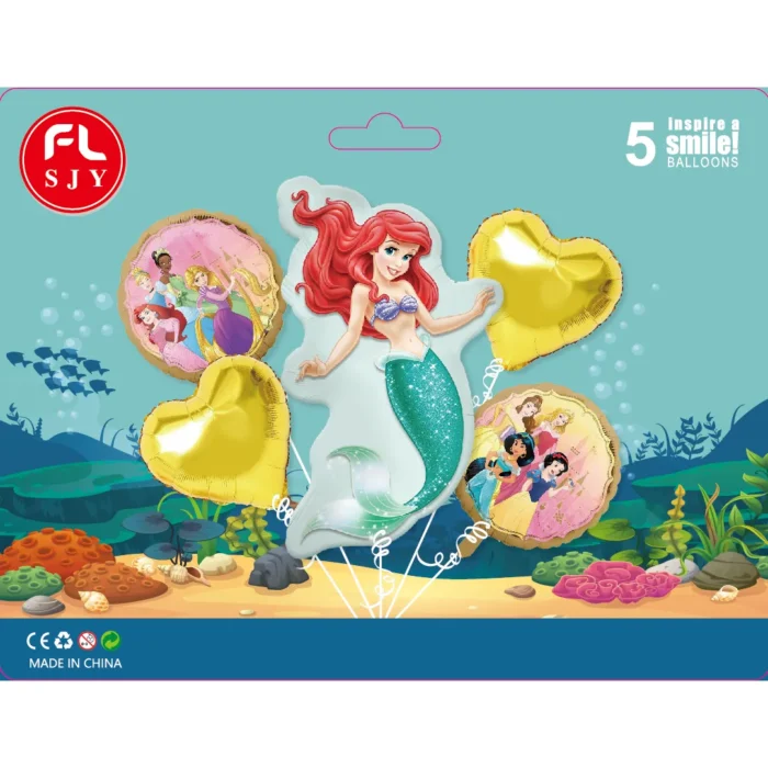 set globos de la sirenita