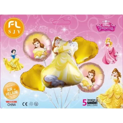 set globos de princesa bella