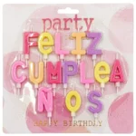 Velas de Letras “Feliz Cumpleaños”