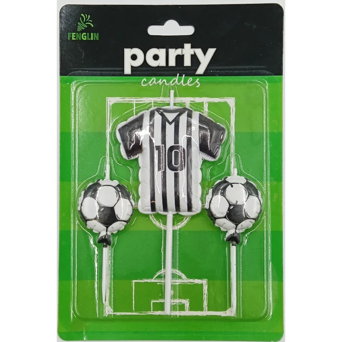 Velas de Fiesta con Diseño de Fútbol. - Imagen 1