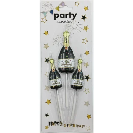 Velas de Cumpleaños Diseño Botella de Espumante
