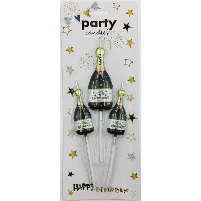 Velas de Cumpleaños Diseño Botella de Espumante - Imagen 1