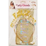 Diadema con Lazo "Happy Birthday" con Corona y Brillo Iridiscente. - Imagen 2