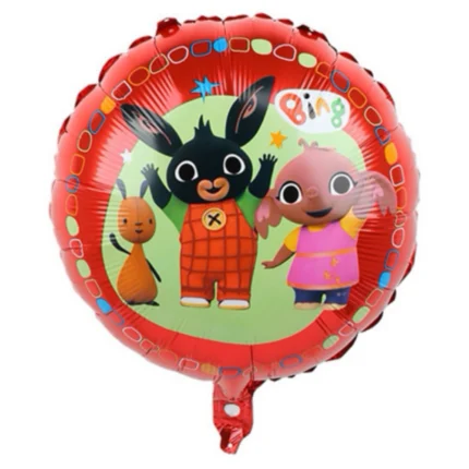 Pack de 50 Globos Redondos de Bing Bunny y Amigos 18" - ¡Oferta!