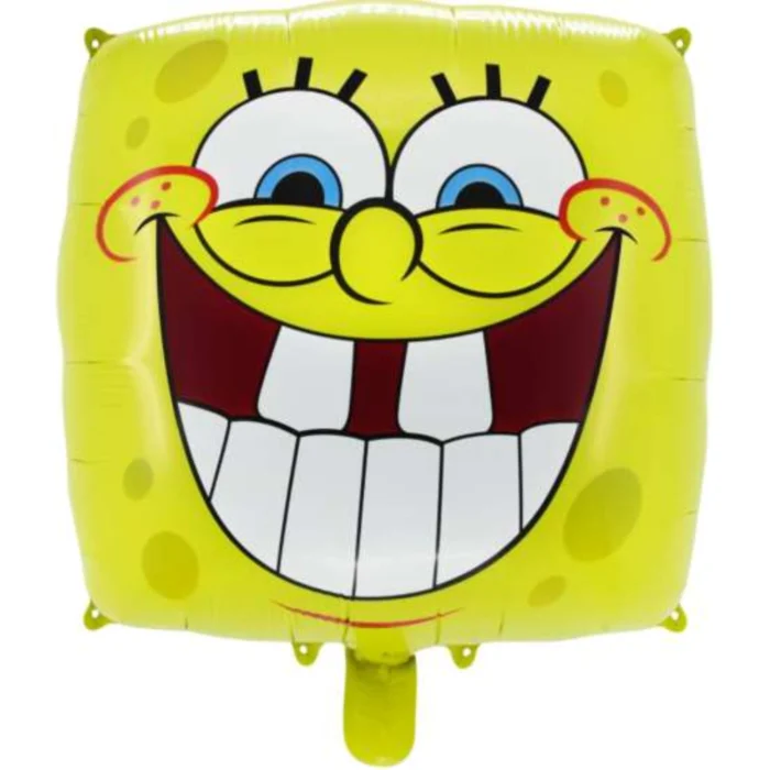 Pack de 50 Globos de Bob Esponja Forma Cuadrada 18" - Imagen 2