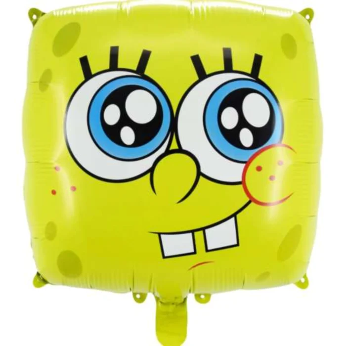 Pack de 50 Globos de Bob Esponja Forma Cuadrada 18" - Imagen 4