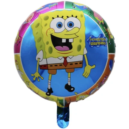 Pack de 50 Globos de Bob Esponja Forma Redonda 18"