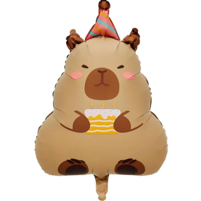 Pack de 50 Globos Capibara Con Pastel - Imagen 1