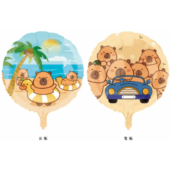 Pack de 50 Globos de Capibaras 18" - Imagen 3