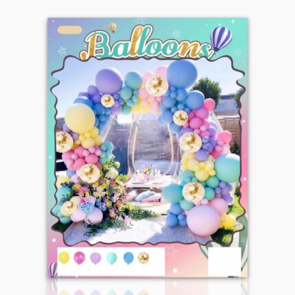 Combo Grande de Globos Arco Orgánico Colores Pastel Y Globos Con Confeti