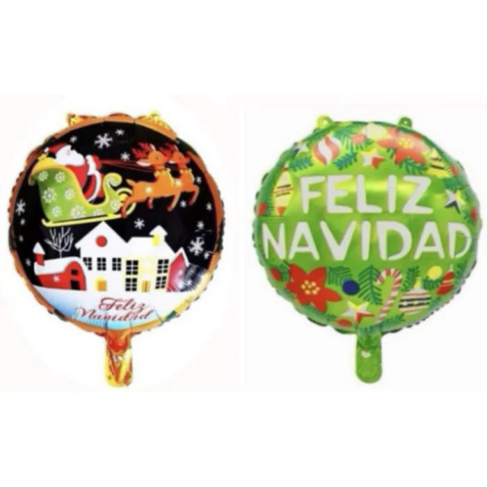 globos de feliz navidad