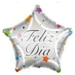 Pack de 50 Globos En Forma de Estrella Frase "Feliz Día" 10" - Imagen 4