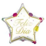 Pack de 50 Globos En Forma de Estrella Frase "Feliz Día" 10" - Imagen 5