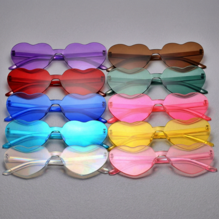 Lentes Gafas de Sol Corazón Sin Montura - Imagen 1