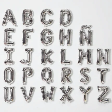 Pack de 50 Globos de Letras Plateado 16"