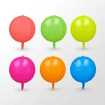 Pack de 20 Globos de Esfera 4D Flúor 22"