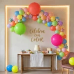 Pack de 20 Globos de Esfera 4D Flúor 22" - Imagen 2
