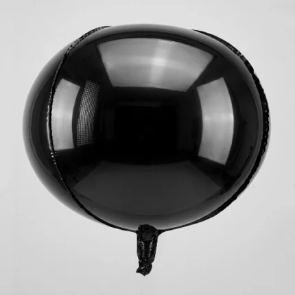 Pack de 20 Globos de Esfera 4D Negro Metalizado 32"
