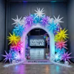 Pack de 20 Globos de Estrellas 4D Mylar Iridiscente 22" - Imagen 2