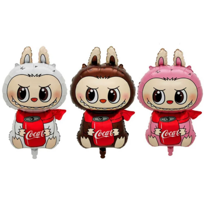 Pack de 50 Globos de Labubu CocaCola - Imagen 1