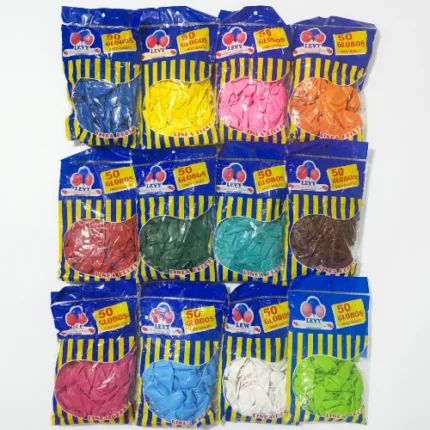 Pack de 50 Globos de Colores Mate 10″