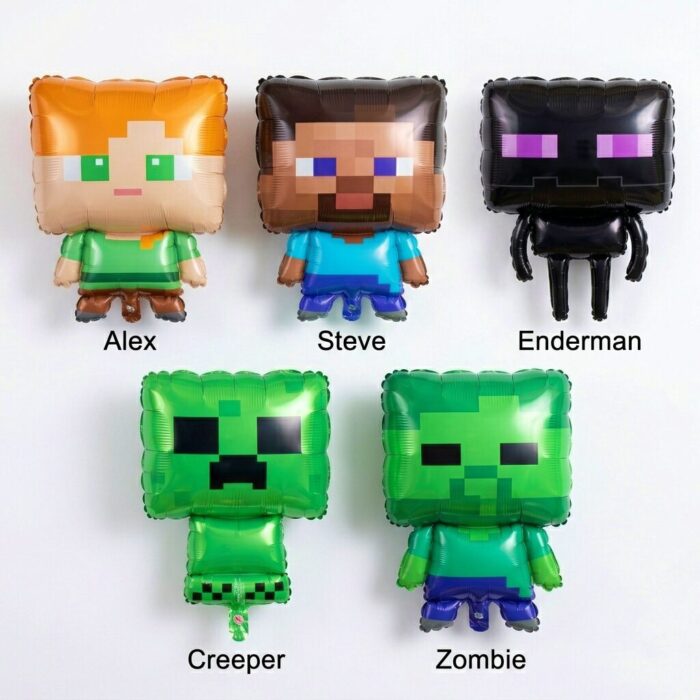 Pack de 50 unidades de Globos de Minecraft Mini - Imagen 1