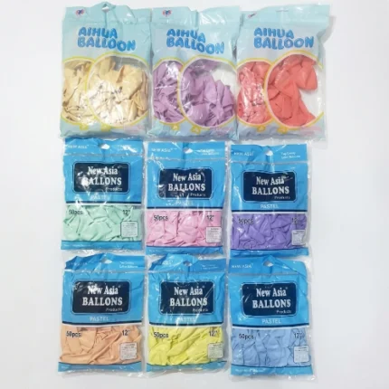 Paquete de Globos Colores Pasteles 12" x50PCS