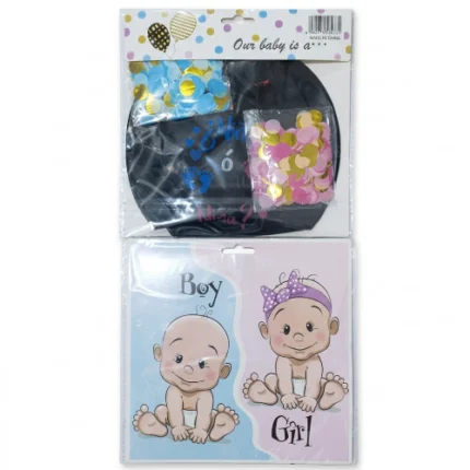 Kit de Globos 36" Revelación de Género y Confeti para Fiesta Baby Shower