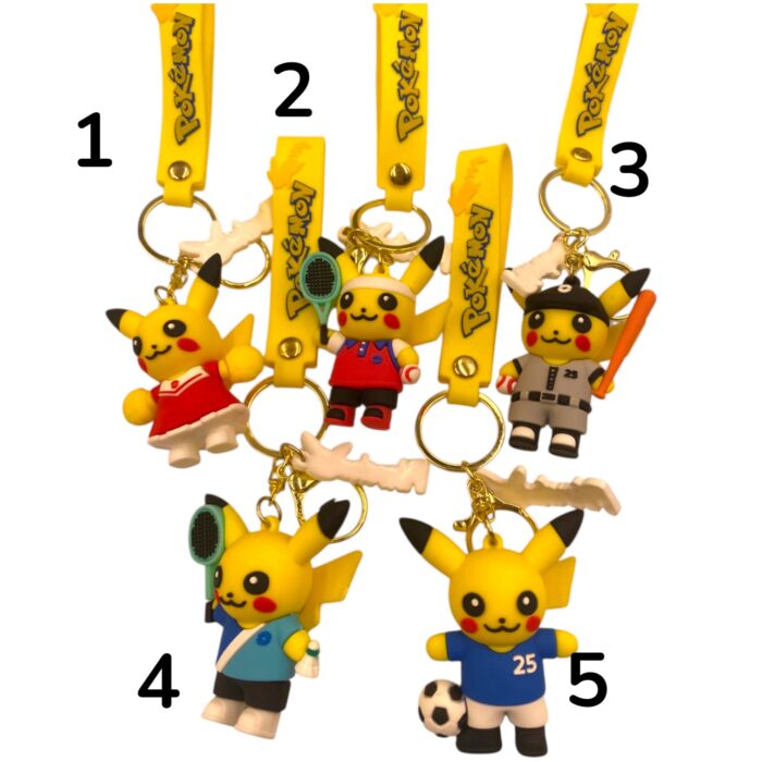 Llaveros de Pikachu con Atuendo Deportivo - Imagen 1