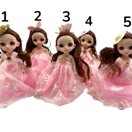 Llaveros de Muñecas Articulación Movil Vestido Rosa