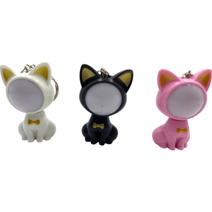 Llaveros de Gato 3D con Luz LED - Imagen 1