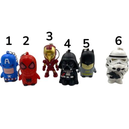 Llaveros Personajes de Marvel, DC y Star Wars