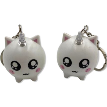 Llavero Figura Unicornio Gato Kawaii con Luz LED y Sonido