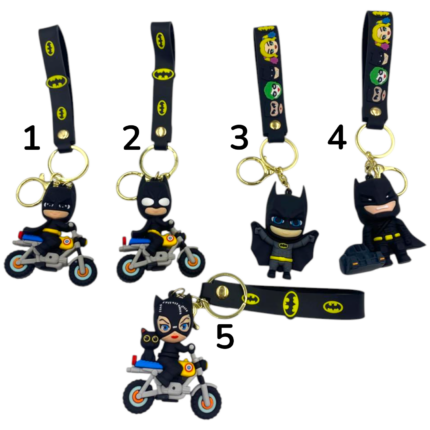 Llaveros de Batman y Gatubela
