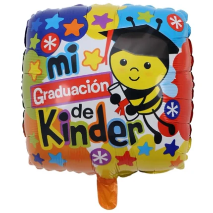 Pack de 50 Globos de "Mi Graduación de Kinder" Abeja 18"