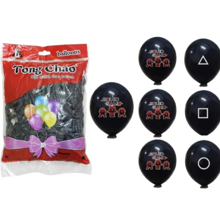 Pack de 100 Globos de El Juego del Calamar 12"