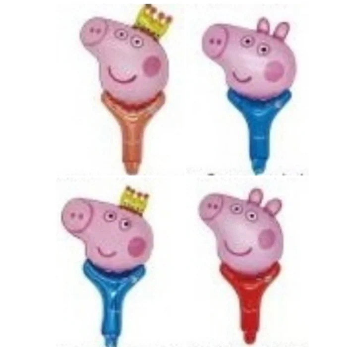 Pack de 50 Globos de Peppa y Yorch Mini Forma - Imagen 1