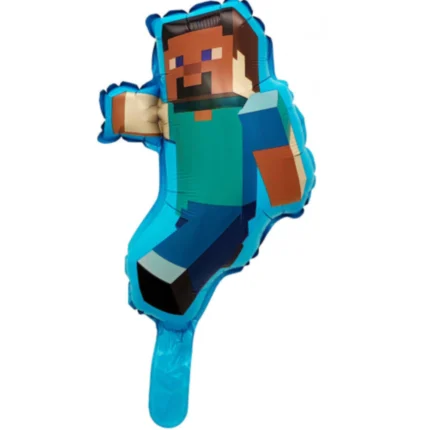 Pack de 50 Globos de Steve de Minecraft Mini Forma