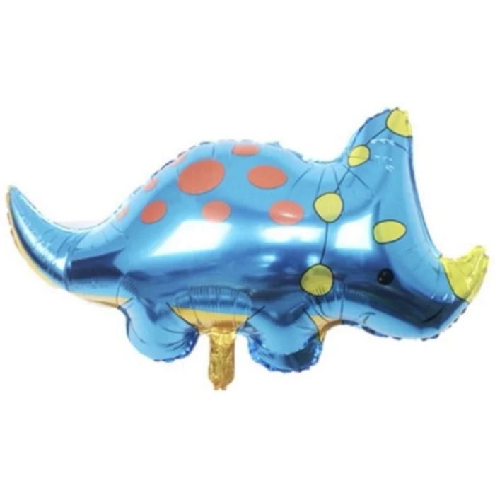 Pack de 50 Globos de Triceratops Dinosaurio Azul - Imagen 1
