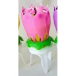 Vela Musical para Cumpleaños con Diseño de Flor de Loto - Imagen 3