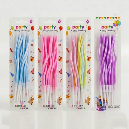 Velas Onduladas Espiral Pastel